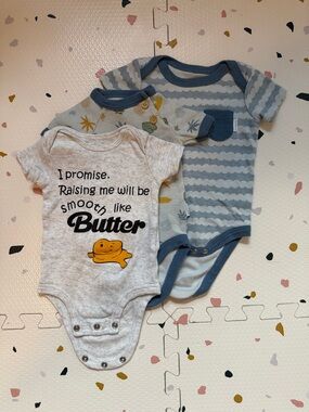 3-Piece Baby Bodysuit Set - custom + Tahari  + 6everyday onesies (neutral)
